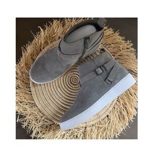 VIONIC Women's Mitzi High Top Sneakers Weather Resistant Gray Suede Size 6